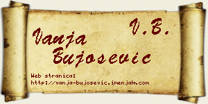 Vanja Bujošević vizit kartica